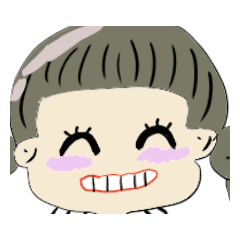 [LINEスタンプ] ドアップ女の子達の笑顔スタンプ！