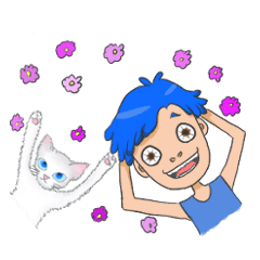 [LINEスタンプ] スカイと猫のレイン