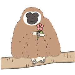 [LINEスタンプ] テナガザルのスタンプ。