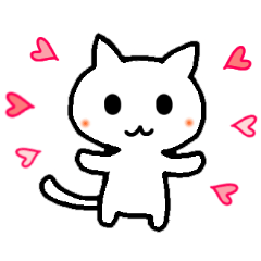 [LINEスタンプ] シロネコくん。