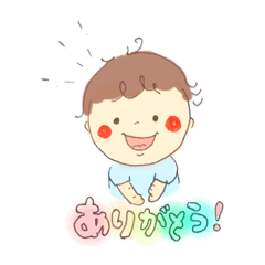 [LINEスタンプ] くせっ毛ぼうや＊カラフル＊