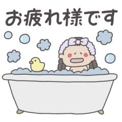 [LINEスタンプ] どきどきおさげちゃん【敬語】