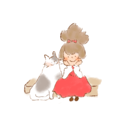 [LINEスタンプ] ちぃちゃん と にゃーこ