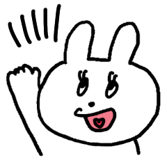 [LINEスタンプ] ふふふうさぎ