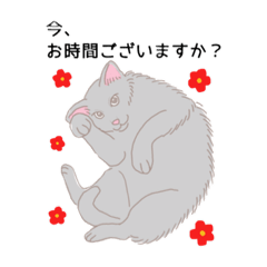 [LINEスタンプ] レオとミーナのほのぼの猫の敬語。