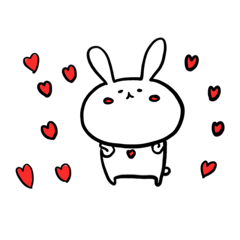 [LINEスタンプ] ダボーチンうさぎ♡