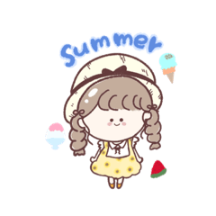 [LINEスタンプ] ゆるふわちゃんの夏！