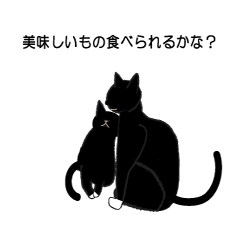 [LINEスタンプ] ソックスの黒猫