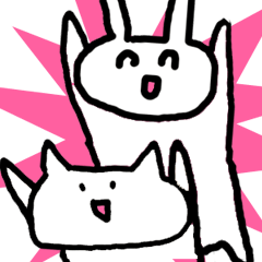 [LINEスタンプ] ねこスとうさフィー スタンプ1