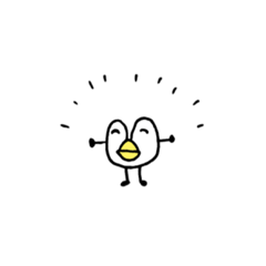 [LINEスタンプ] ペンギンの顔の白いところ