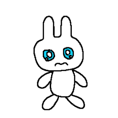 [LINEスタンプ] 嘆きの白うさぎ