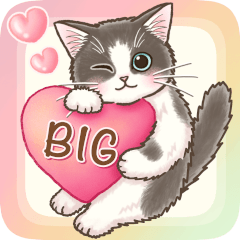 [LINEスタンプ] やさしい子猫のBIGスタンプ 日常＆イベントの画像（メイン）