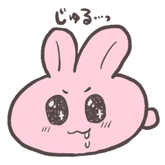 [LINEスタンプ] お腹が空いてるうさぎ