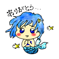 [LINEスタンプ] 挨拶スタンプ 人魚