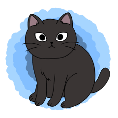 [LINEスタンプ] 黒猫のりんちゃんの画像（メイン）