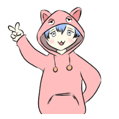 [LINEスタンプ] かわいいうさぎねこパーカーさん