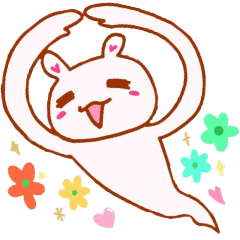 [LINEスタンプ] おばけうさぎの敬語スタンプ