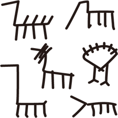 [LINEスタンプ] 象形文字っぽいZOOの画像（メイン）