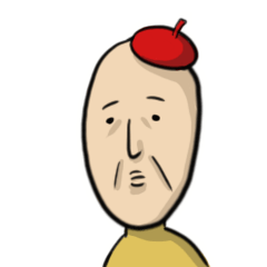 [LINEスタンプ] ベレー帽かぶったじいさん