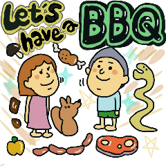 [LINEスタンプ] みんなでBBQしよう！！！