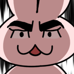 [LINEスタンプ] 激しすぎるうさぎ