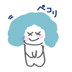 [LINEスタンプ] カラフルアフロちゃん