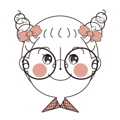 [LINEスタンプ] めがねガールちゃんの顔