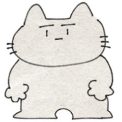 [LINEスタンプ] 眉毛がコンプレックスなネコとかわいいいぬ