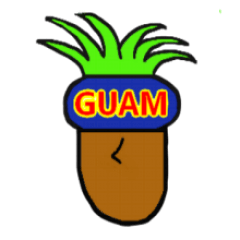 GUAM グアムマン 便利なスタンプ  英語