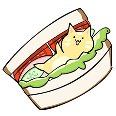 [LINEスタンプ] ぱんねこスタンプ