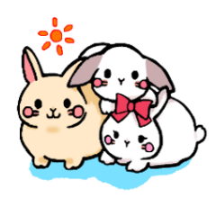 [LINEスタンプ] うさぎさん兄妹