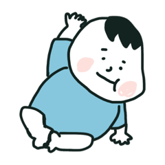 [LINEスタンプ] 手描きあかちゃん①
