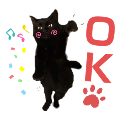 [LINEスタンプ] 黒ネコまーちゃん