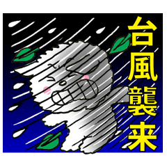 [LINEスタンプ] オンリーわんの台風大雨大雪災害スタンプの画像（メイン）