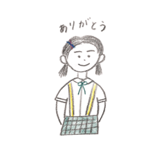 [LINEスタンプ] pencil girls