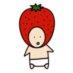 [LINEスタンプ] いちごの3歳児