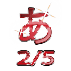 [LINEスタンプ] 大体：赤028(2/5) ひらがな/JP