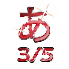 [LINEスタンプ] 大体：赤028(3/5) ひらがな/JP