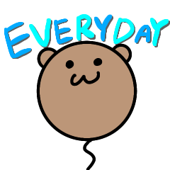 [LINEスタンプ] くまふうせん【everyday】