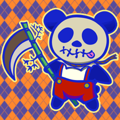 [LINEスタンプ] 大鎌はおやつのパンダ