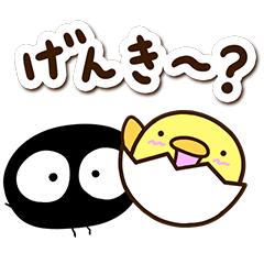 [LINEスタンプ] まるピヨとくろコ