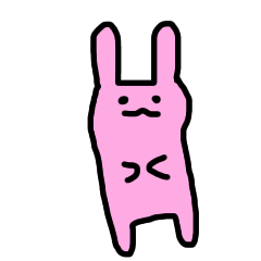 [LINEスタンプ] ピンクのうさぎ生活