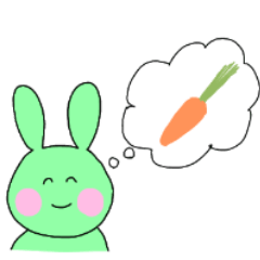 [LINEスタンプ] 食べ物を想う動物たち