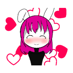 [LINEスタンプ] ウサギ女子の彼氏に送るスタンプ