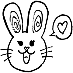 [LINEスタンプ] 【手書き】けいごのうさぎ