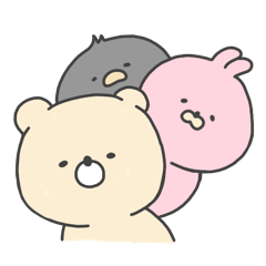 [LINEスタンプ] くま、うさぎ、時々ぺんぎん。