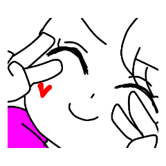 [LINEスタンプ] ピンク女子とブルー男子その2
