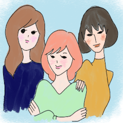 [LINEスタンプ] 女3人の日々