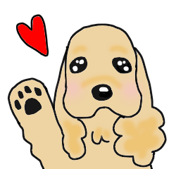 [LINEスタンプ] 犬種別アメリカンコッカー・バフ（英語）