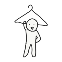 [LINEスタンプ] ハンガーぶら下がりちゃん